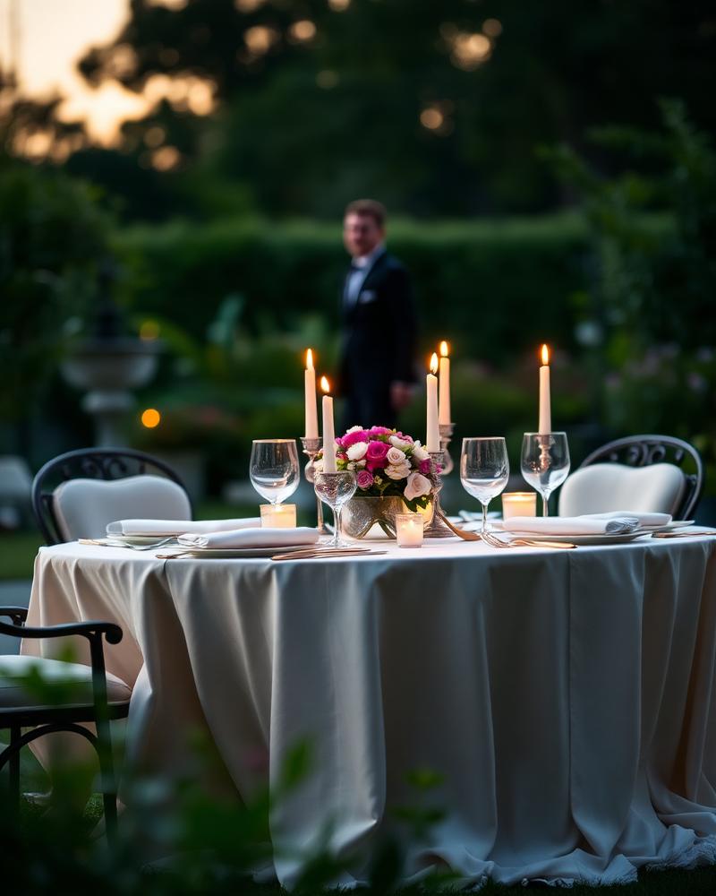 Elegant private garden dining experience